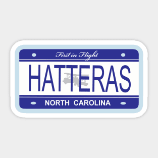 Hatteras License Plate Sticker